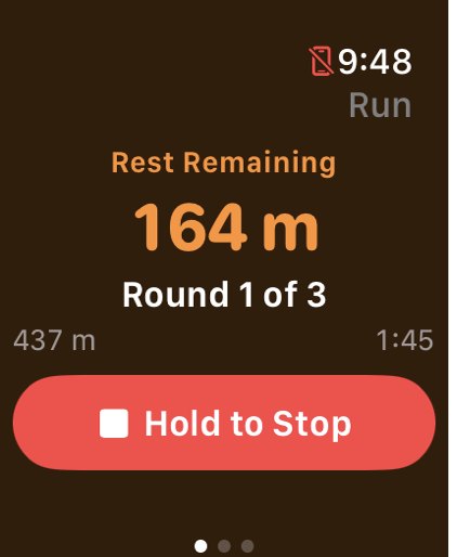 Rest Remaining 164 m